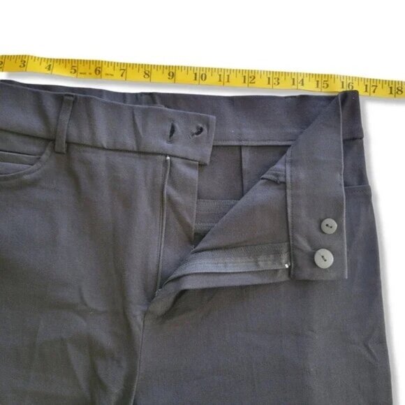 Women's Size XL Straight Leg Slit Trousers Pants Black Business Office - Picture 5 of 5